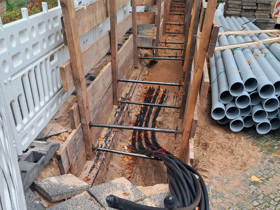 Tiefbau für Hausanschlüsse und Trassen